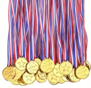Medale 5 szt. MEDAL ZWYCIĘZCY konkurs upominki rozdawania urodziny nagroda