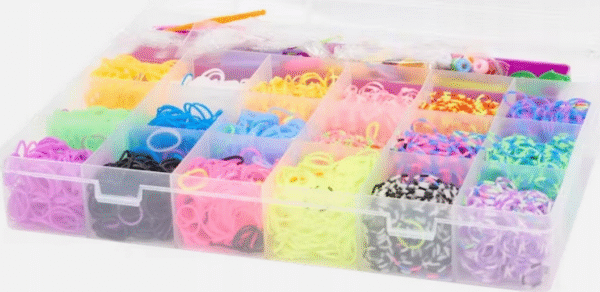 LOOM BANDS gumeczki robienia bransoletek 4800 akcesoria duży zestaw box etui na gumki - obrazek 2