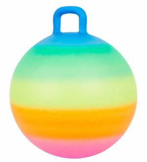 Skoczek z uchwytem – Piłka do skakania tęczowa kolorowa 45 cm