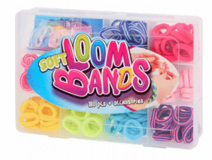Zestaw miękkich gumek do bransoletek 180 szt. akcesoria, gumki SOFT LOOM BANDS box