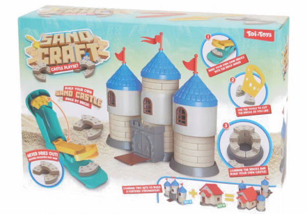 Zrób to sam zamek z piasku gotowy zestaw z foremkami i piaskiem TOI-TOYS 26