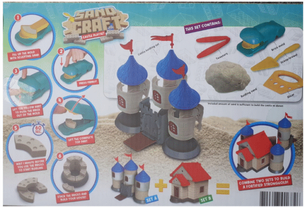 Zrób to sam zamek z piasku gotowy zestaw z foremkami i piaskiem TOI-TOYS 26 - obrazek 3