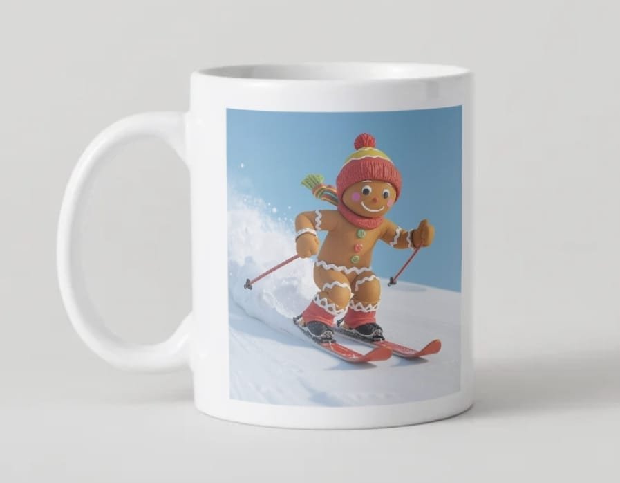 Kubek świąteczny piernikowy ludek ciastek personalizacja 330 ml SuperGlaze - obrazek 3